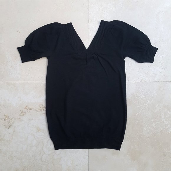 Aritzia Wilfred Black Knitted V-neck Sweater - Picture 7 of 9